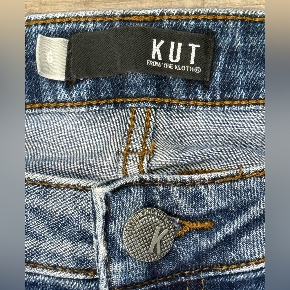 KUT from the Kloth  Womens Blue Catherine Boyfriend Jeans Stretch Size 6 - Picture 7 of 11